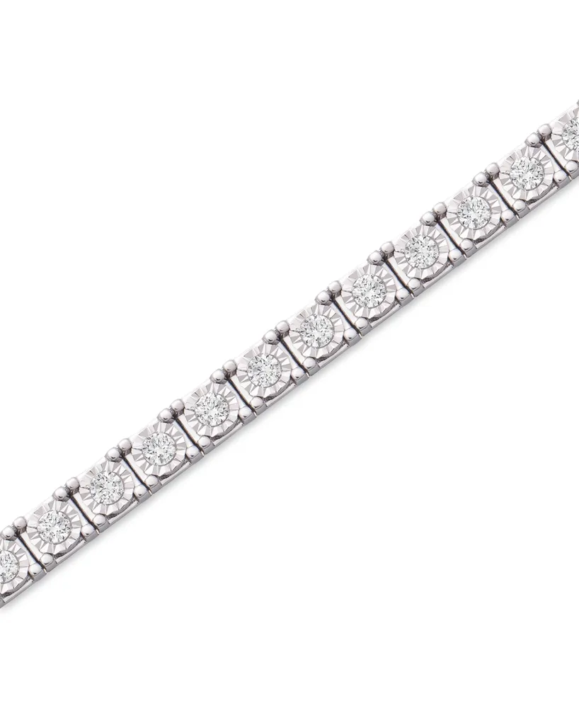Men's Diamond Tennis Bracelet (2 ct. t.w.) in 10k White Gold
