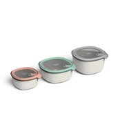 Leo to Go 3 Piece Covered Bowl Set