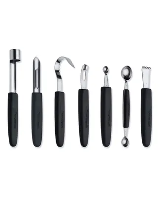 Essentials 7 Piece Stainless Steel Garnishing tool Set with Case