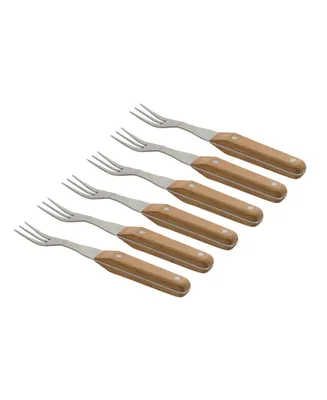 CollectNCook Stainless Steel Steak Forks, Set of 6 - Silver