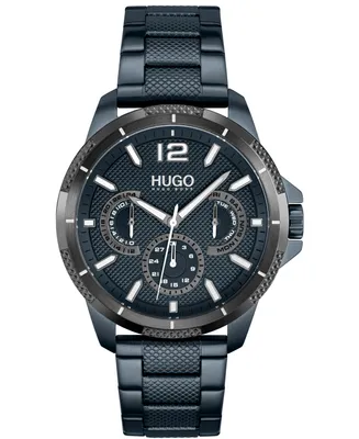 Hugo Boss Men's #Sport Blue Stainless Steel Strap Watch 46mm