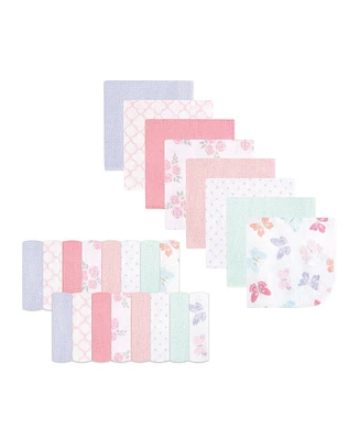Hudson Baby Girls Rayon from Bamboo Washcloth Bundle