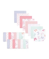 Hudson Baby Girls Rayon from Bamboo Washcloth Bundle