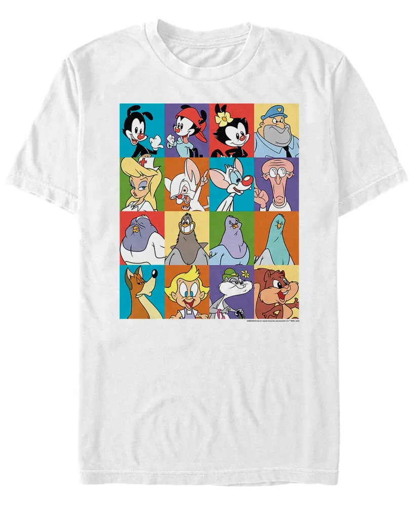 Men's Animaniacs Animated Series Character Boxes Short Sleeve T-shirt