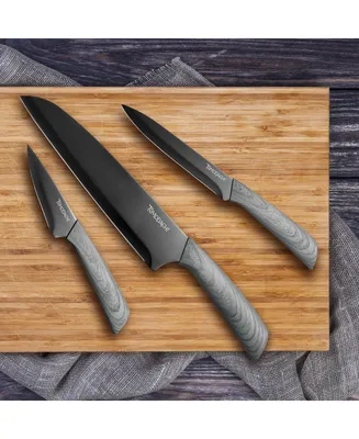 Tomodachi Raintree Ash 3-Pc. Knife Set with Blade Guards