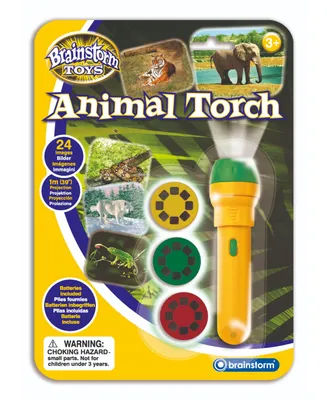 Brainstorm Toy Animal Flashlight and Projector with 24 Animal Images - Stem Toy