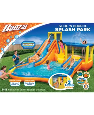 Banzai Inflatable Slide 'N Bounce Splash Park Water Park