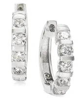 Diamond Five-Stone Hoop Earrings (1/2 ct. t.w.) 14k Gold or White