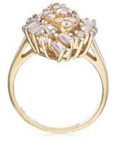 Wrapped Love Diamond Cluster Ring (1 ct. t.w.) 14k Gold, Created for Macy's