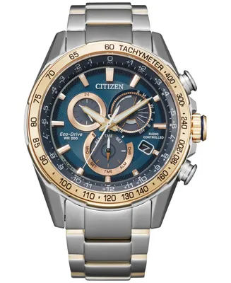 Citizen Eco-Drive Men's Chronograph Pcat Two-Tone Stainless Steel Bracelet Watch 43mm