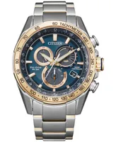 Citizen Eco-Drive Men's Chronograph Pcat Two-Tone Stainless Steel Bracelet Watch 43mm