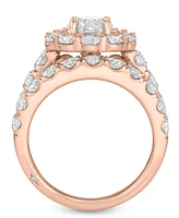 Certified Diamond Bridal Set (3 ct. t.w.) 18k White, Yellow and Rose Gold