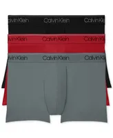 Calvin Klein Men's 3-Pack Microfiber Stretch Low-Rise Trunk Underwear