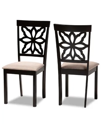 Samwell Modern and Contemporary Fabric Upholstered 2 Piece Dining Chair Set