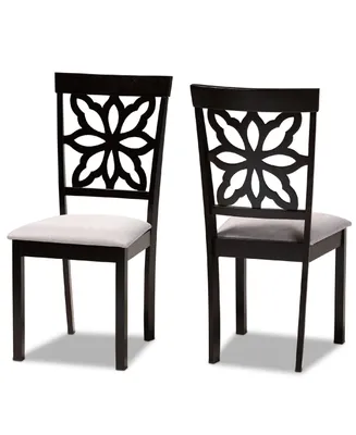 Samwell Modern and Contemporary Fabric Upholstered 2 Piece Dining Chair Set