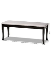 Cornelie Modern and Contemporary Transitional Fabric Upholstered Dining Bench