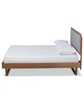 Viviana Modern and Contemporary Fabric Upholstered Full Size Platform Bed