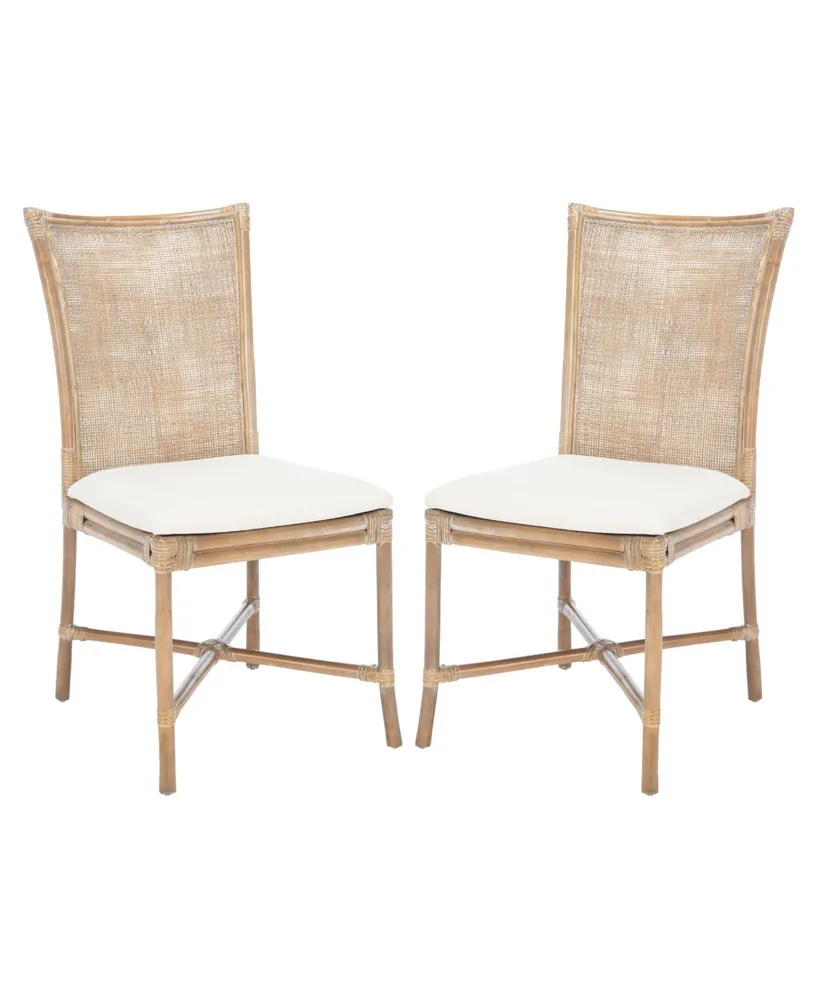 Chiara Rattan Accent Chair with Cushion, Set of 2