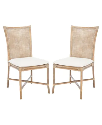 Chiara Rattan Accent Chair with Cushion, Set of 2