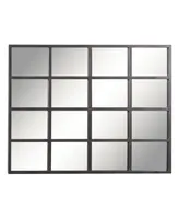 Industrial Metal Wall Mirror, 7.5" H x 51.5" L