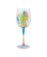 Enesco Wine Glass Beach Life