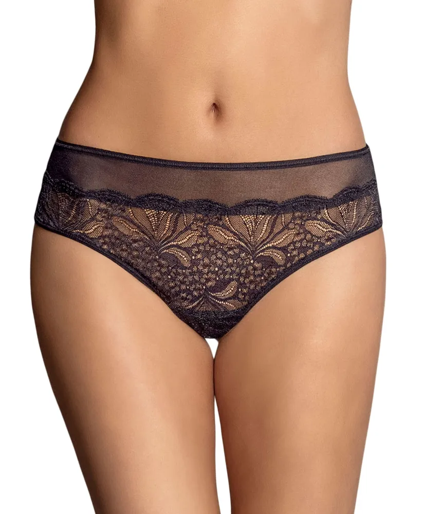 Women's Mid-Rise Sheer Lace Cheeky Panty