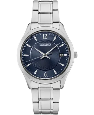 Seiko Men's Essential Stainless Steel Bracelet Watch 39mm