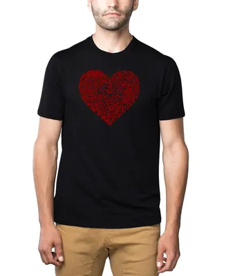 Men's Premium Blend Word Art Country Music Heart T-shirt