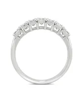 Moissanite Square Anniversary Band 1-1/4 ct. t.w. Diamond Equivalent in 14k White Gold