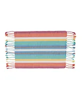 Saro Lifestyle Striped Design Dobby Placemats, Set of 4, 19" x 13"