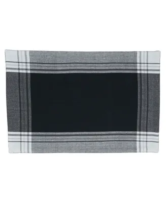 Saro Lifestyle Striped Border Design Placemats, Set of 4, 19" x 13"