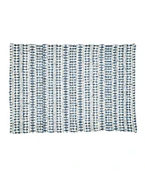 Saro Lifestyle Table Placemats with Woven Line Design Set of 4, 20" x 14"