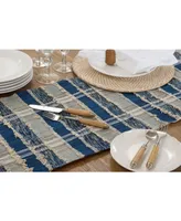 Saro Lifestyle Striped Woven Table Runner with Dual-Tone Design, 72" x 16"