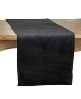 Saro Lifestyle Long Table Runner with Pinsonic Velvet Design, 72" x 16"