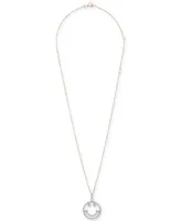 Wrapped Diamond Smiley Face 18" Pendant Necklace (1/10 ct. t.w.) in 10k Gold, Created for Macy's