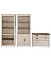 Dawnwood Home Office 3- Pc. Set (File, Open Bookcase, Door Bookcase)