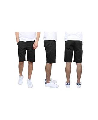 Galaxy By Harvic Men's 5-Pocket Flat-Front Slim-Fit Stretch Chino Shorts