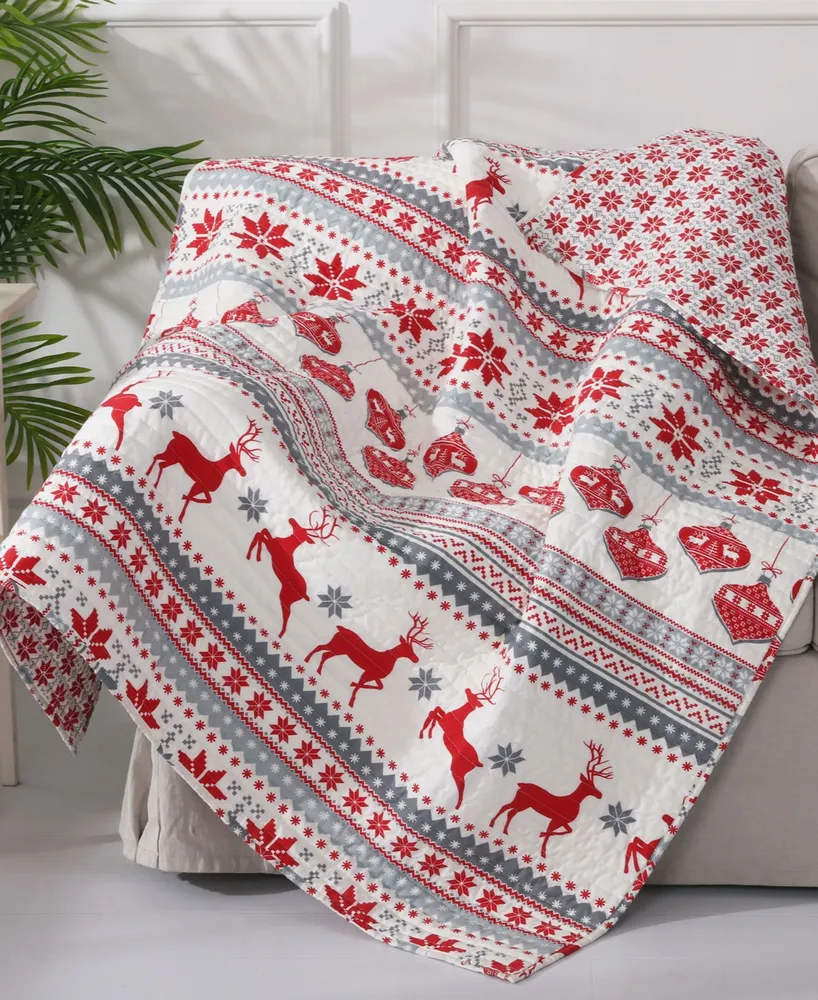 Levtex Silent Night Nordic Quilted Throw, 50" x 60"