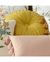 Levtex Viviana Pleated Decorative Pillow, 16" Round
