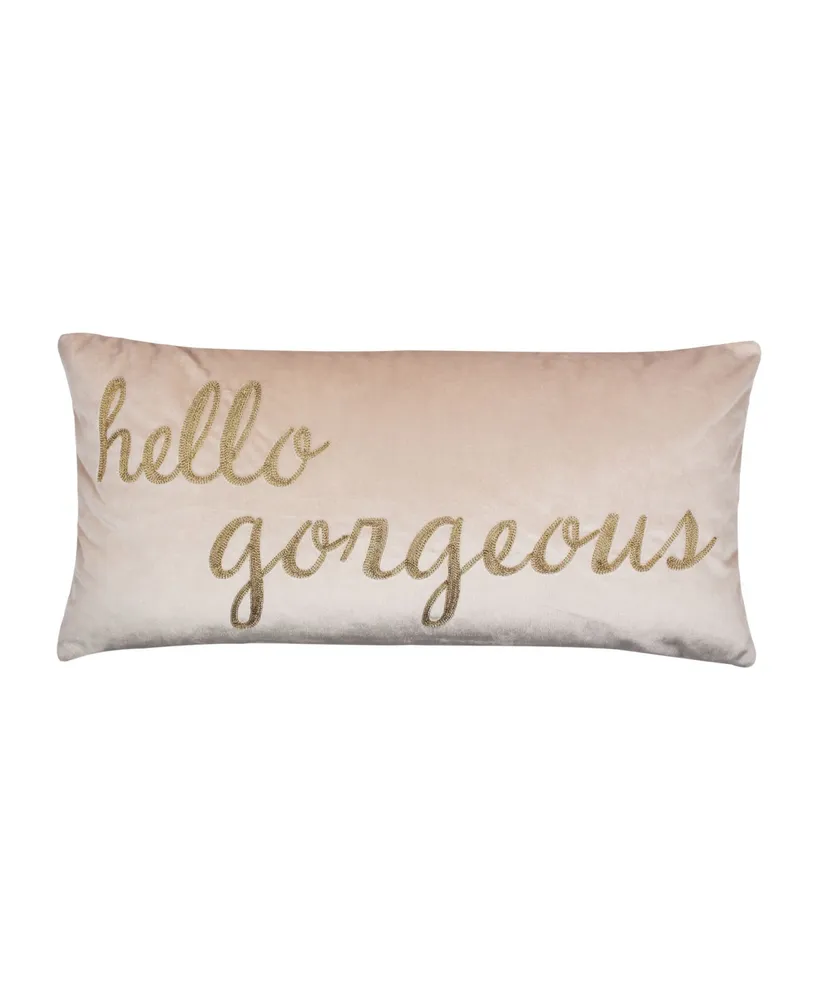 Levtex Fiori Hello Gorgeous Decorative Pillow, 12" x 24"