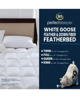 Serta White Goose Feather Down Fiber Featherbeds