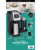 Hamilton Beach FlexBrew Dual Single Cup Coffee Maker with Milk Frother