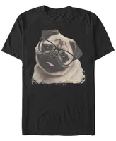 Fifth Sun Men's Pug Nerd Short Sleeve Crew T-shirt