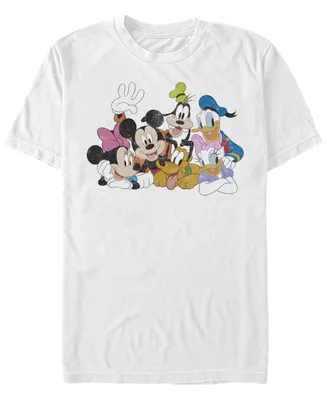 Fifth Sun Men's Mickey Group Short Sleeve Crew T-shirt
