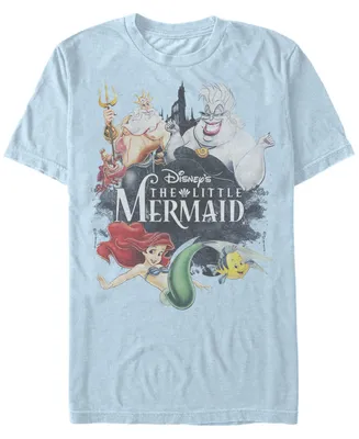 Fifth Sun Men's Watercolor Mermaid Short Sleeve Crew T-shirt