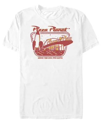 Fifth Sun Men's Pizza Planet Slice Short Sleeve Crew T-shirt