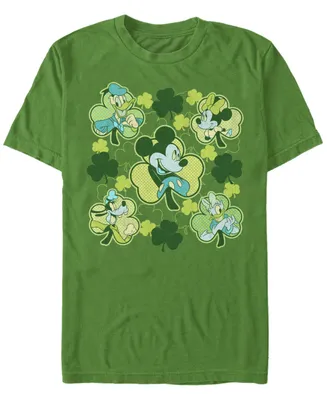 Fifth Sun Men's Mickey Clovers Short Sleeve Crew T-shirt