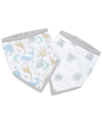 aden by aden + anais Baby Boys or Baby Girls Bandana Bibs, Pack of 2