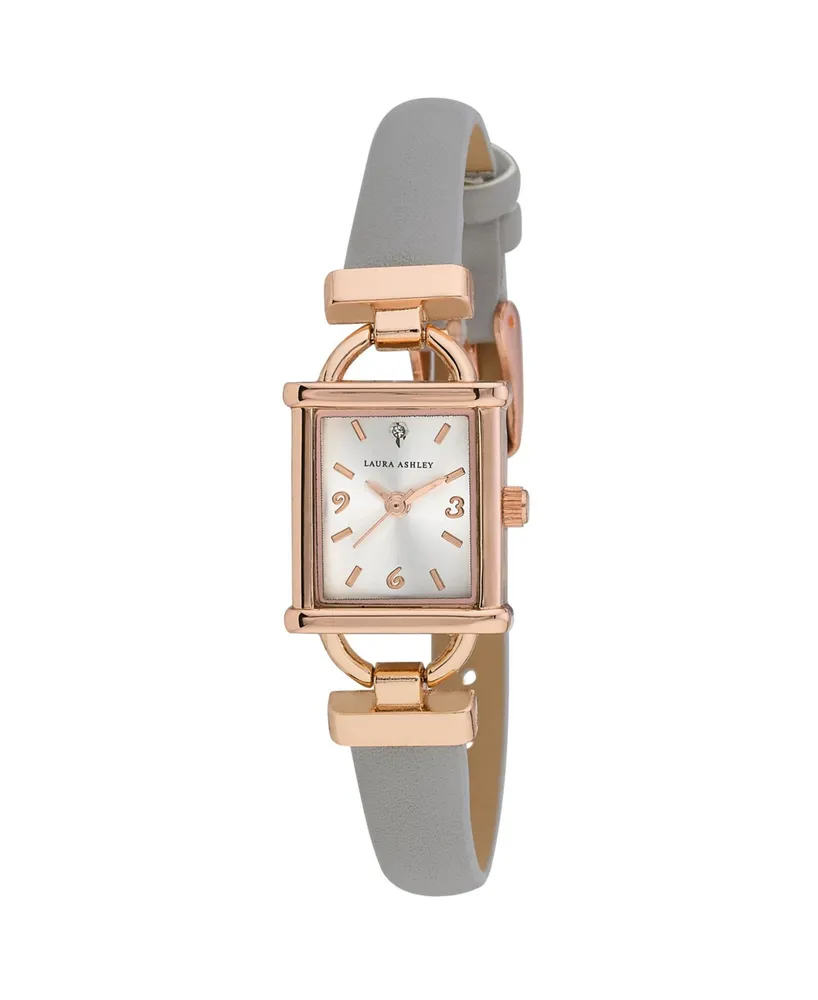 Collezio White Pearlized Dial Gold Tone Rectangle Case Hinge Band Watch -  DIBHA - Honest Snacking
