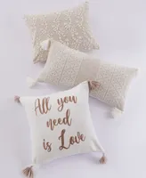 Levtex Sanira All You Need Is Love Decorative Pillow, 18" x 18"